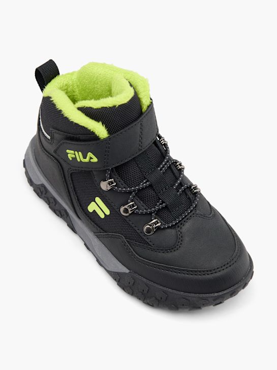 la fila de cordones de arranque negro deichmann