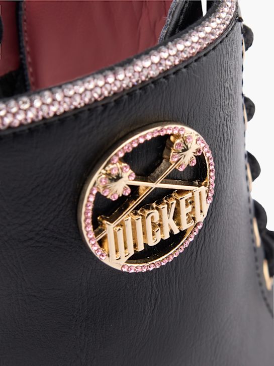 wicked cordones de arranque negro deichmann