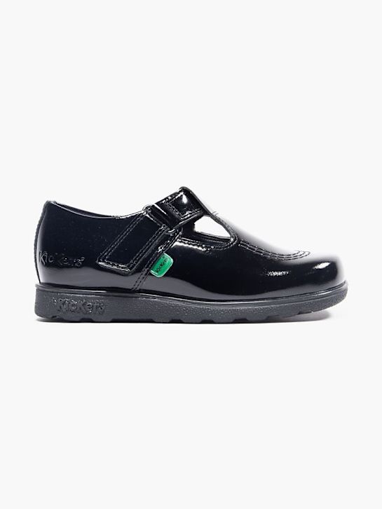 kickers de la escuela de zapatos bajos zapatos negro deichmann
