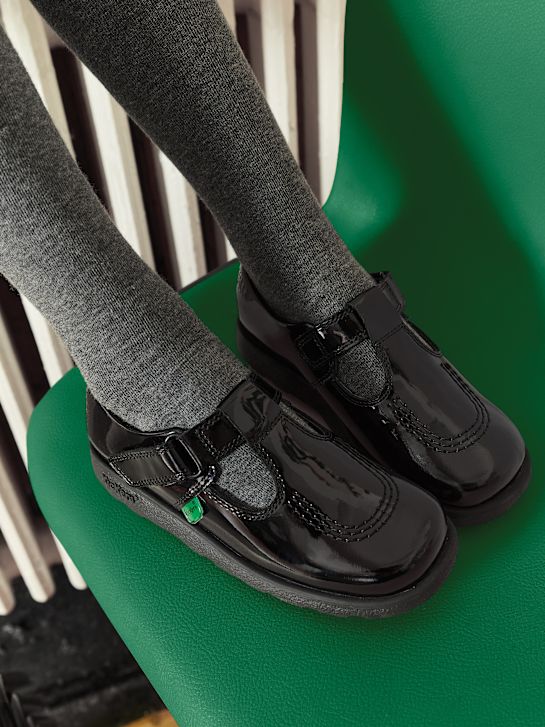 kickers de la escuela de zapatos bajos zapatos negro deichmann