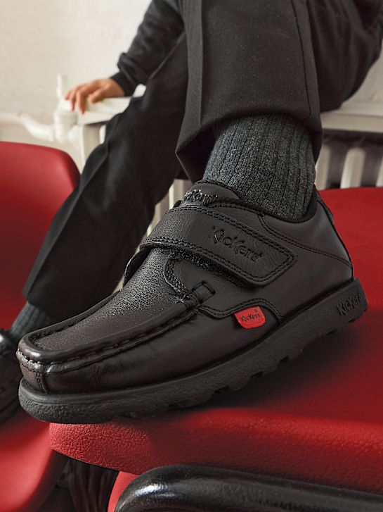 kickers de la escuela de zapatos bajos zapatos negro deichmann