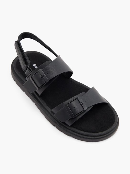 graceland sandalias negro deichmann