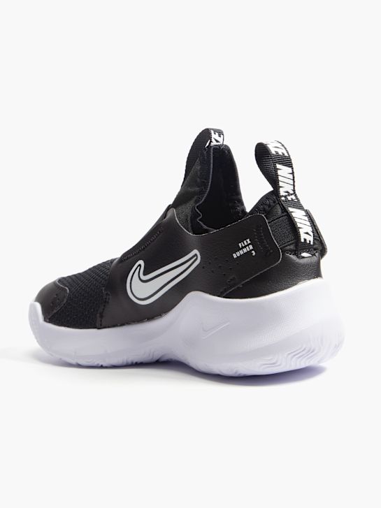 nike flex runner 3 slip-on entrenador negro deichmann