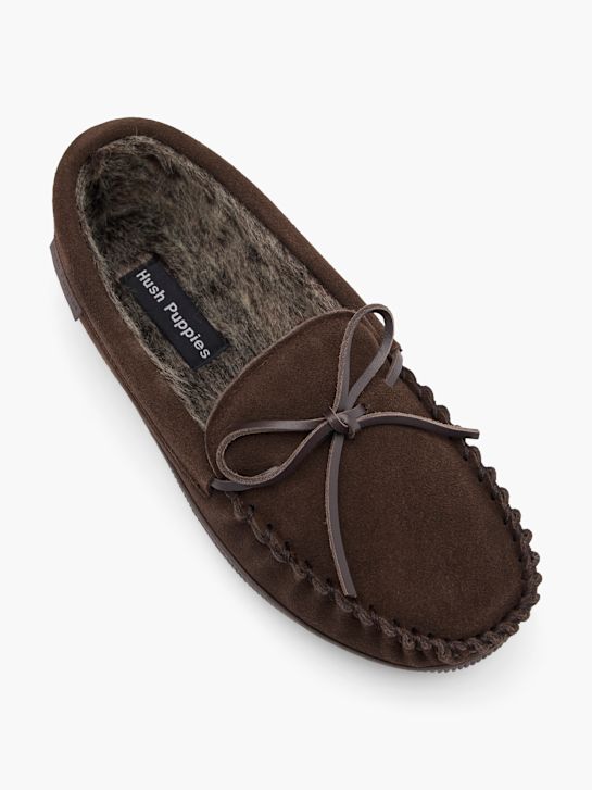 hush puppies cerrado en la parte posterior zapatilla marrón deichmann