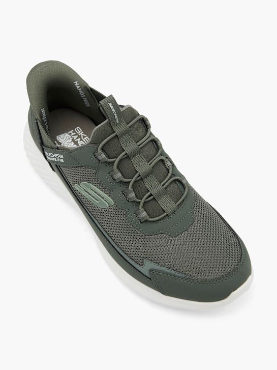 skechers bounder swift ajuste slip-on entrenador de oliva deichmann
