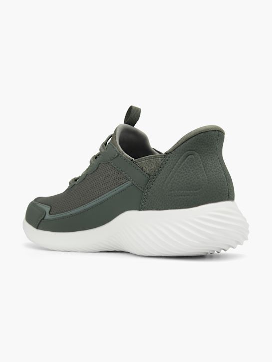 skechers bounder swift ajuste slip-on entrenador de oliva deichmann