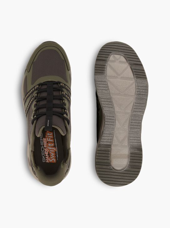 skechers swift ajuste slip-on entrenador de oliva deichmann