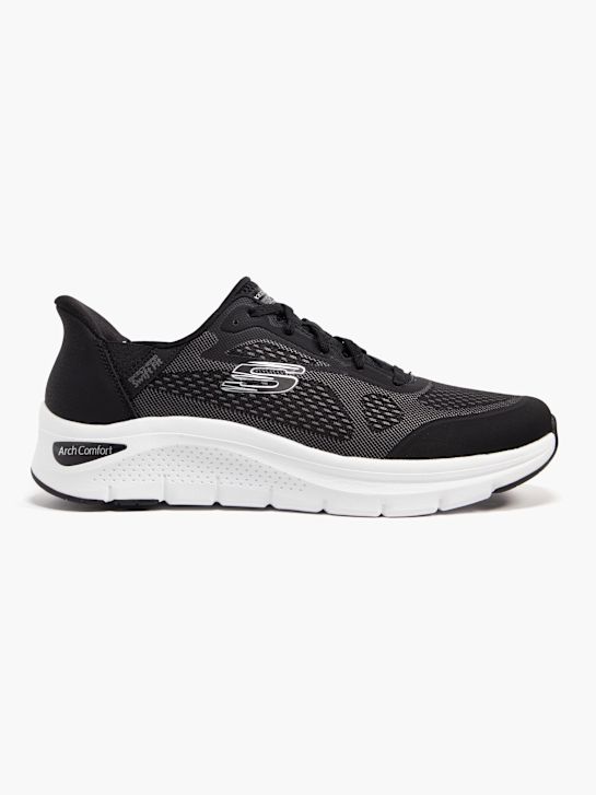 skechers arco de la comodidad y el swift fit trainer negro deichmann