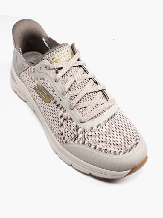 skechers arco de la comodidad y el swift fit trainer taupe deichmann