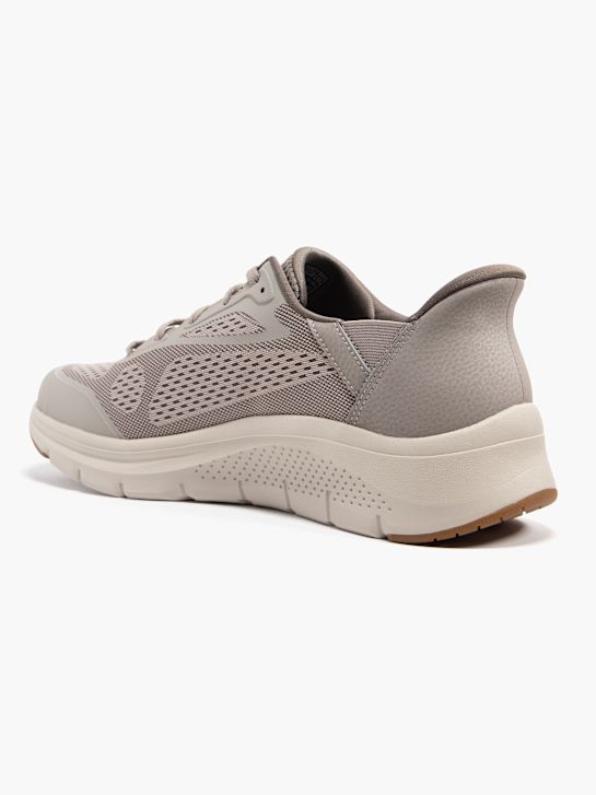 skechers arco de la comodidad y el swift fit trainer taupe deichmann