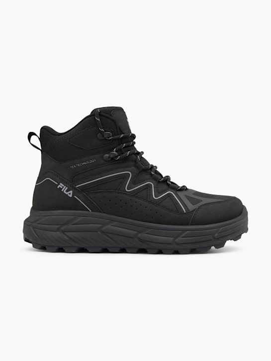 la fila de cordones de arranque negro deichmann