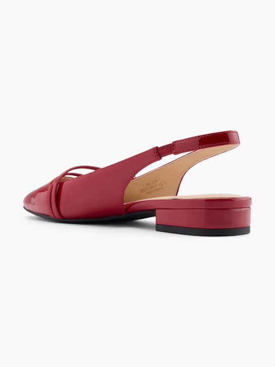 graceland slingback ballet plano rojo deichmann