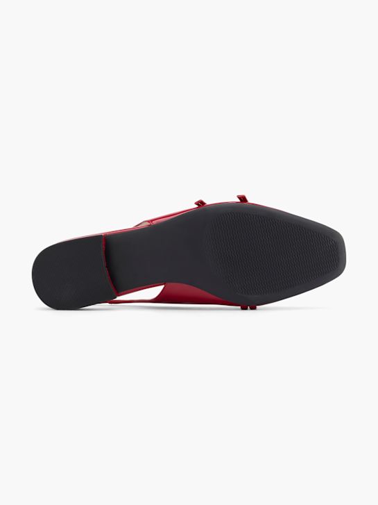 graceland slingback ballet plano rojo deichmann