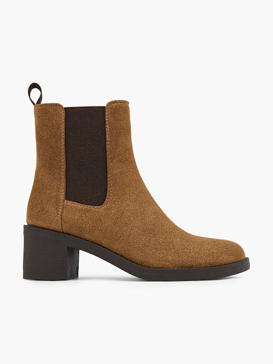 graceland de tacón chelsea boot marrón deichmann