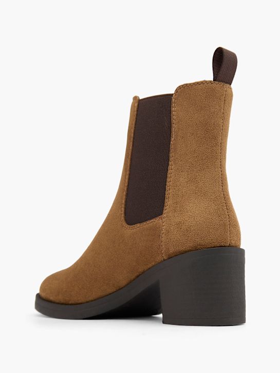 graceland de tacón chelsea boot marrón deichmann