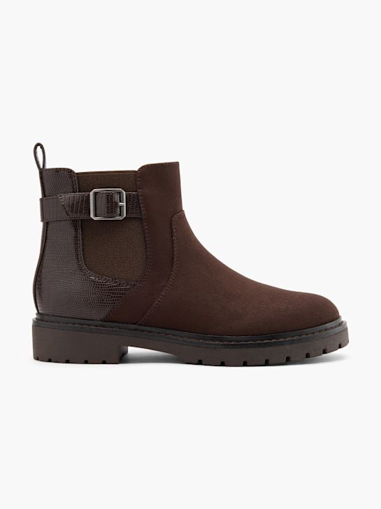 graceland de tacón chelsea boot marrón deichmann