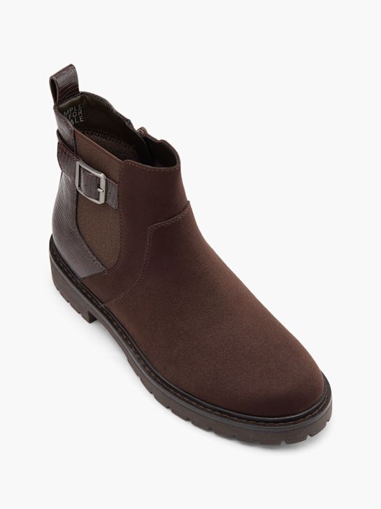 graceland de tacón chelsea boot marrón deichmann
