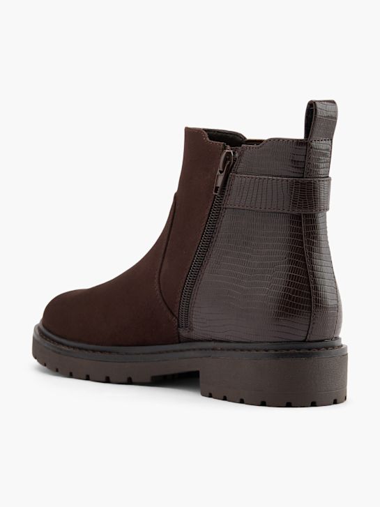 graceland de tacón chelsea boot marrón deichmann