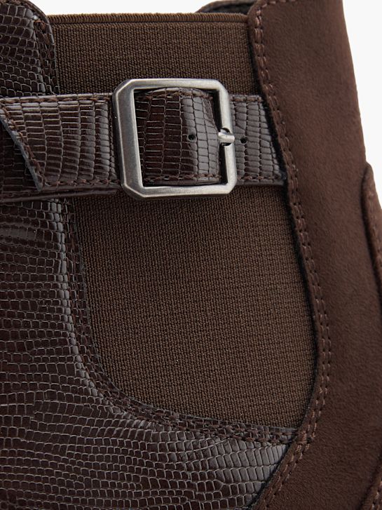 graceland de tacón chelsea boot marrón deichmann