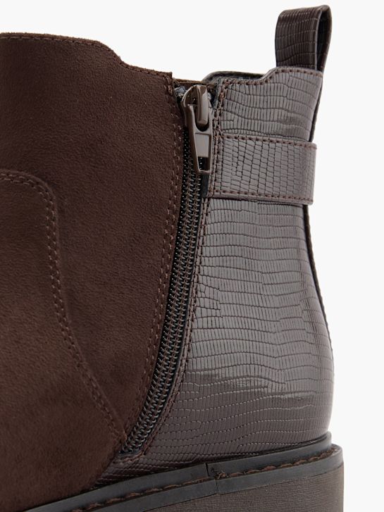 graceland de tacón chelsea boot marrón deichmann
