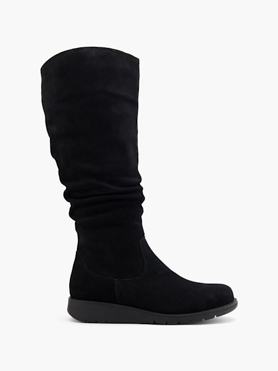 hush puppies la altura de la rodilla de arranque negro deichmann