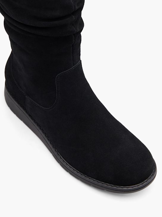 hush puppies la altura de la rodilla de arranque negro deichmann