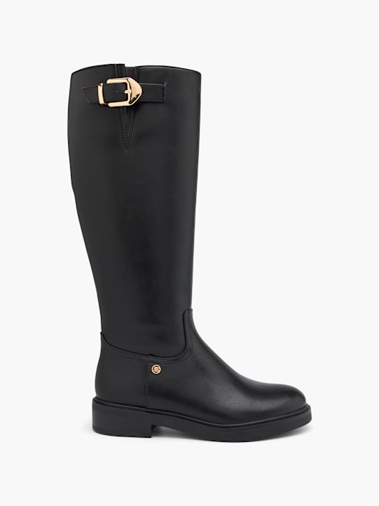 esprit altura de la rodilla de arranque negro deichmann