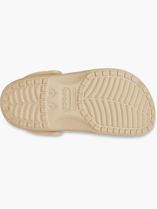 crocs baya forrado zuecos beige deichmann