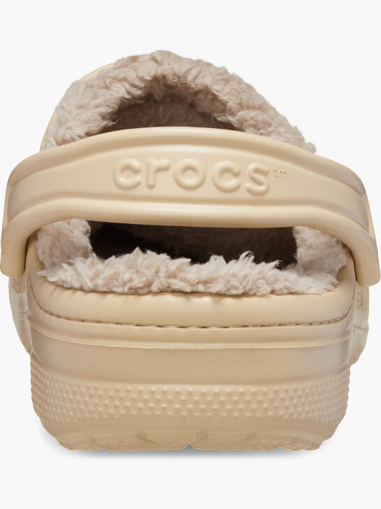 crocs baya forrado zuecos beige deichmann