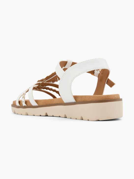 easy street tacón de la sandalia blanco deichmann