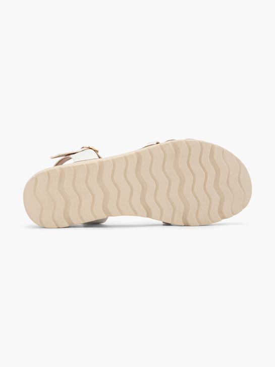 easy street tacón de la sandalia blanco deichmann