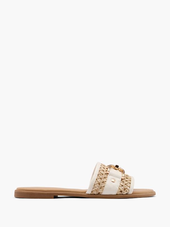 la pasarela de la sandalia beige deichmann