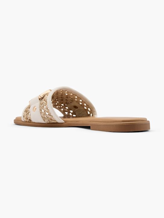 la pasarela de la sandalia beige deichmann