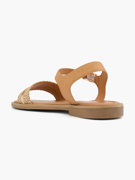 pasarela sandalia marrón deichmann