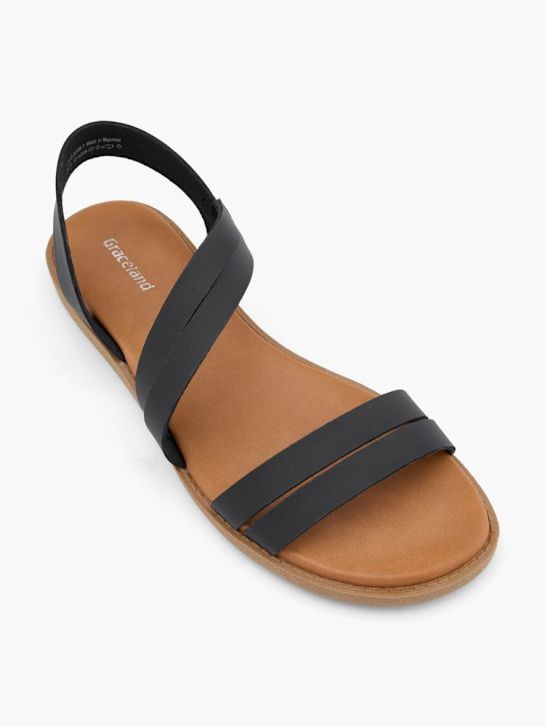 graceland sandalias negro deichmann