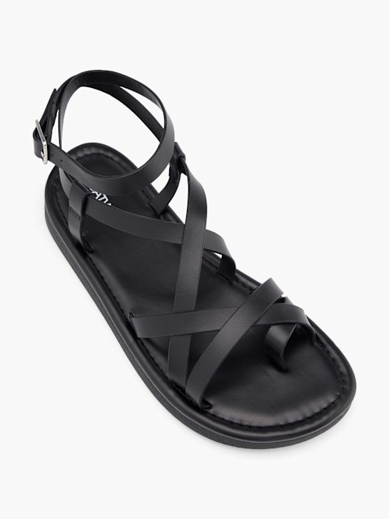 pasarela sandalias negro deichmann