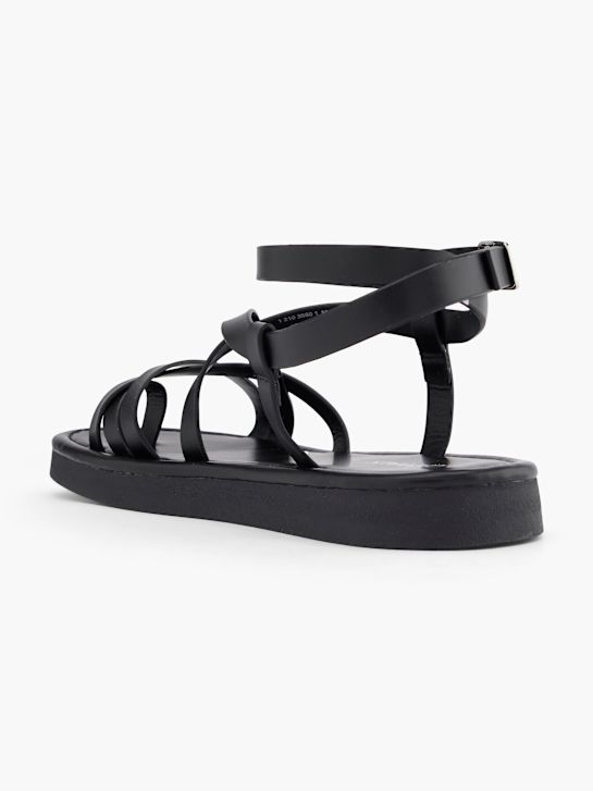 pasarela sandalias negro deichmann