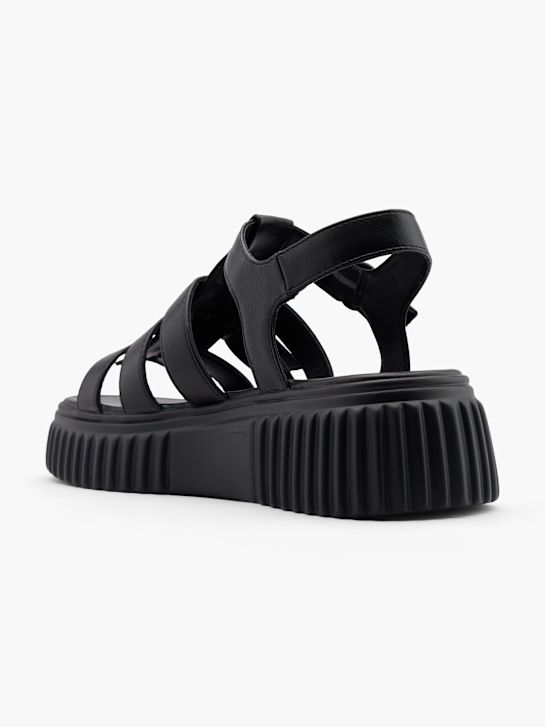 pasarela sandalias negro deichmann