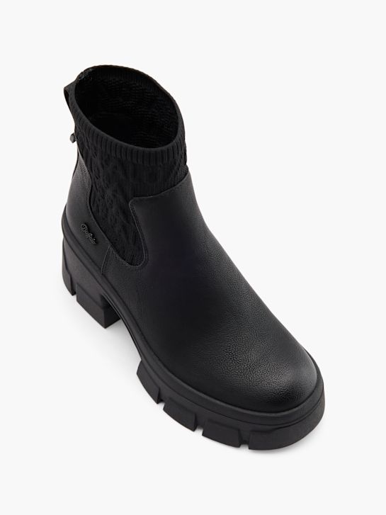 búfalo de tacón chelsea boot negro deichmann