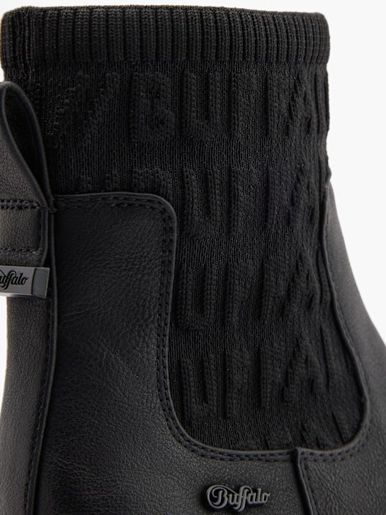 búfalo de tacón chelsea boot negro deichmann