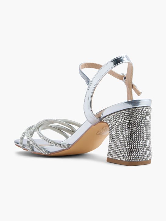 trufa de tacón de la sandalia de plata deichmann