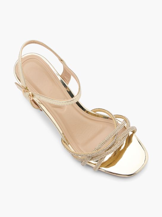 trufa de tacón de la sandalia de oro deichmann