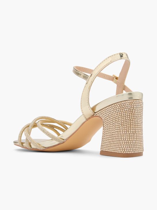 trufa de tacón de la sandalia de oro deichmann