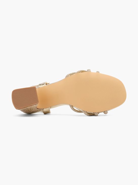 trufa de tacón de la sandalia de oro deichmann
