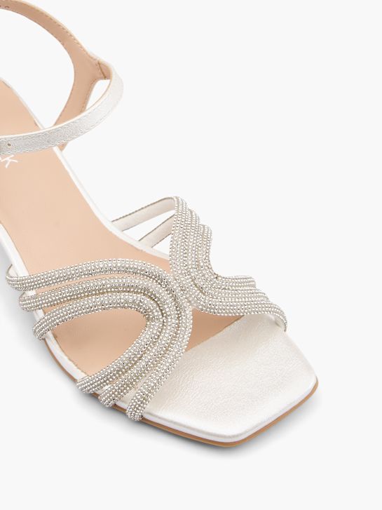 pasarela de tacón de la sandalia blanco deichmann