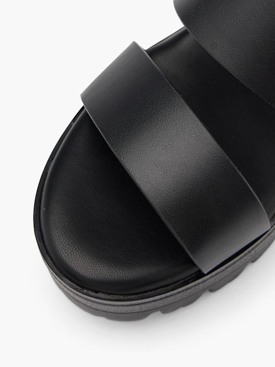 pasarela de tacón de la sandalia negro deichmann