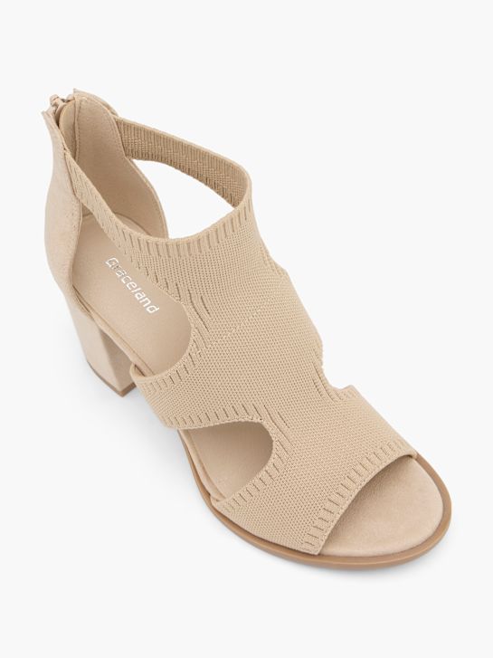 graceland de tacón de la sandalia beige deichmann