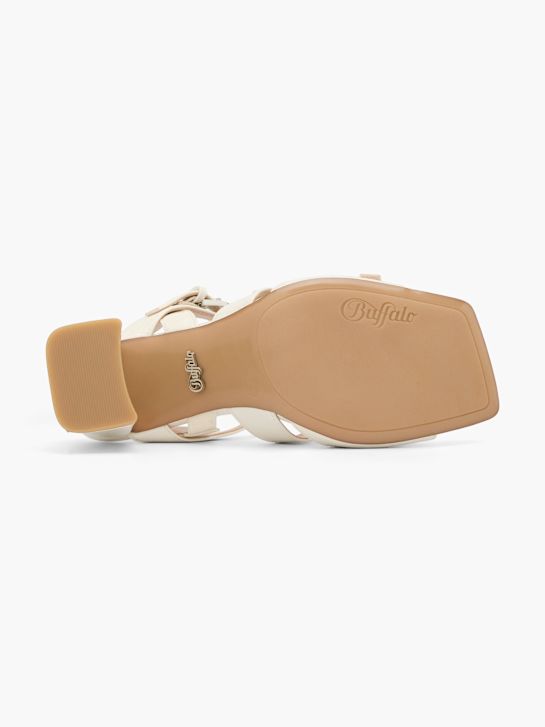 búfalo de tacón de la sandalia blanco deichmann