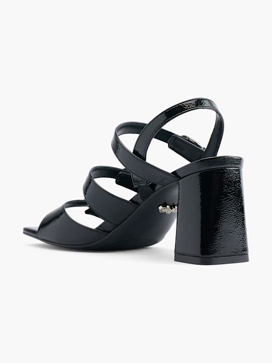 búfalo de tacón de la sandalia negro deichmann