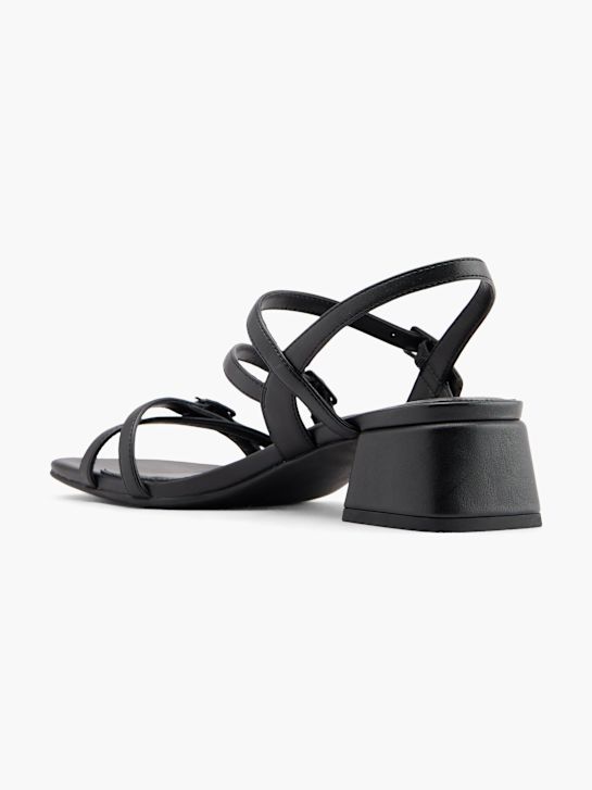pasarela de tacón de la sandalia negro deichmann